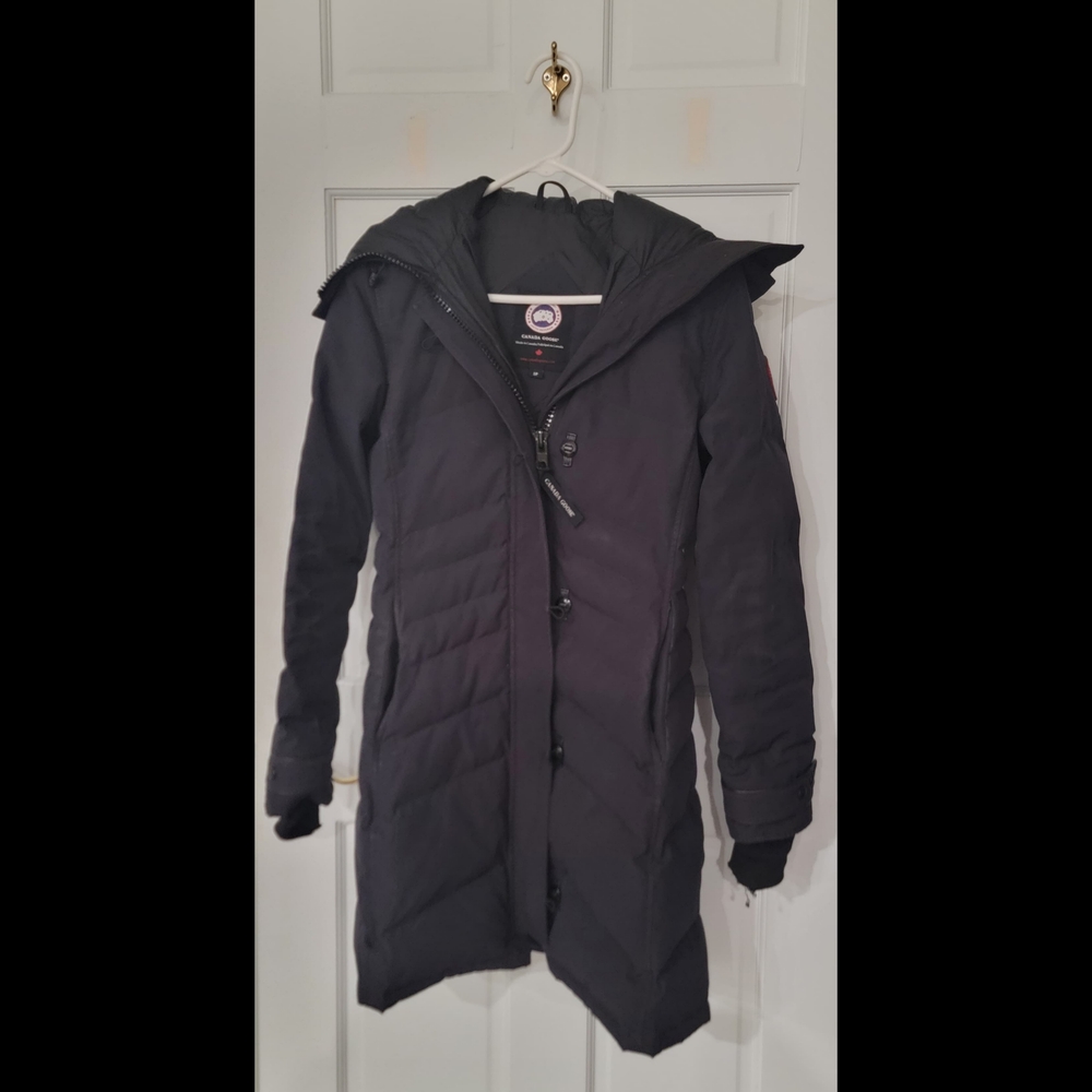 Canada Goose Long Duck Down Jacket With Hood, Small, Black (No Coyote Fur) - Picture 3 of 14